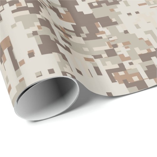 Wüsten-Art-Digital-Tarnung Geschenkpapier (Rolleneckpunkt)