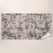 Wüsten-Art-Digital-Tarnungs-Dekor auf a Strandtuch (Vorderseite)