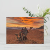 Wüsten | Bactrian Camel Egypt Sand Dune Dankeskarte (Stehend Vorderseite)