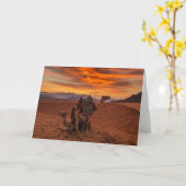 Wüsten | Bactrian Camel Egypt Sand Dune Karte (Gelbe Blume)