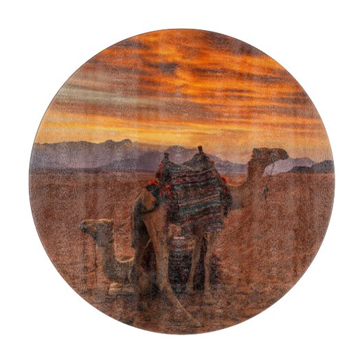 Wüsten | Bactrian Camel Egypt Sand Dune Schneidebrett (Vorderseite)
