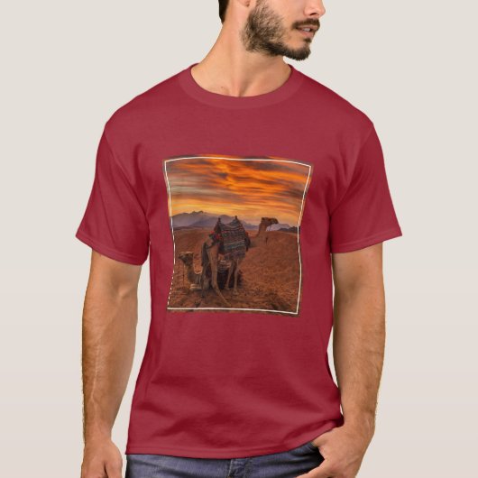 Wüsten | Bactrian Camel Egypt Sand Dune T-Shirt (Vorderseite)