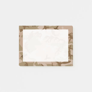 Wüsten-Beige-Braun-Grün-Tarnung Post-it Klebezettel