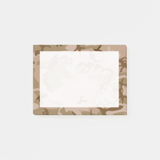 Wüsten-Beige-Braun-Grün-Tarnung Post-it Klebezettel (Vorderseite)