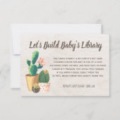 Wüsten-Blumen-rustikales Kaktus-Buch für Einladung (Vorderseite)