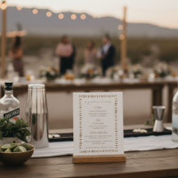 Wüsten-Boho-Cowboy-Hochzeit-Signatur-Drinks-Bar