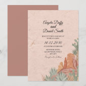 Wüsten-Boho-Hochzeitseinladung Einladung (Vorne/Hinten)