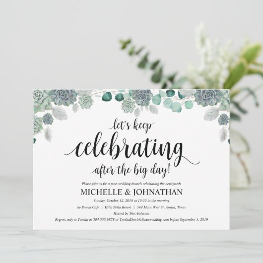 Wüsten-botanische Einladung (Stehend Vorderseite)