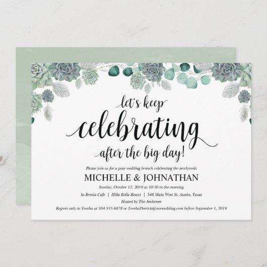 Wüsten-botanische Einladung (Vorne/Hinten)