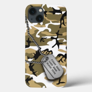 Wüsten-Camouflage mit Hundeplakette Case-Mate iPhone Hülle
