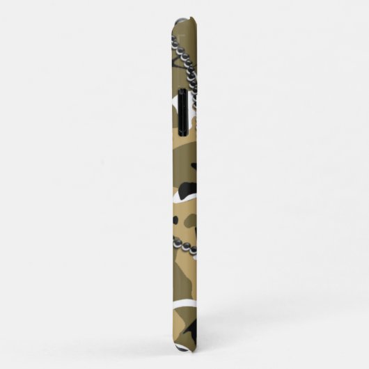 Wüsten-Camouflage mit Hundeplaketten Case-Mate iPhone Hülle (Hinten/Rechts)