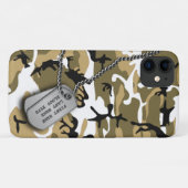 Wüsten-Camouflage mit Hundeplaketten Case-Mate iPhone Hülle (Rückseite (Horizontal))