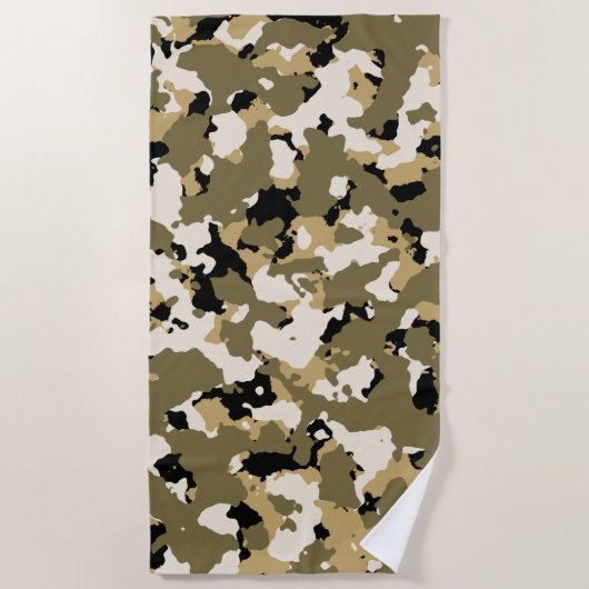 Wüsten-Camouflage Strandtuch (Vorderseite)
