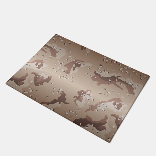 Wüsten-Camouflage-Tarnungs-Muster Fußmatte (Schrägansicht)