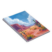 Wüsten-Canyon | Kaktus Natur Landschaft Notizblock (Rechte Seite)