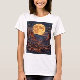Wüsten-Canyon-Vollmond T-Shirt