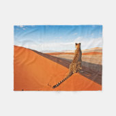 Wüsten | Cheetah Savannah Wüste Fleecedecke (Vorderseite (Horizontal))