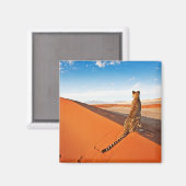Wüsten | Cheetah Savannah Wüste Magnet (Vorderseite/Rückseite)