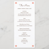 Wüsten-Chic-Sedona-Hochzeitsmenü Programm (Vorderseite)