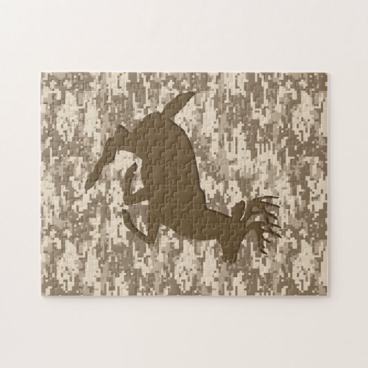 Wüsten-Digital-Tarnungs-Rotwild-Camouflage-Muster Puzzle (Horizontal)