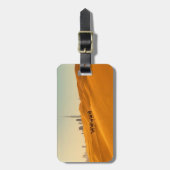 Wüsten | Dubais Skyline-Ansicht mit Kameln Gepäckanhänger (Vorderseite vertikal)