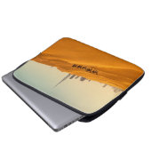Wüsten | Dubais Skyline-Ansicht mit Kameln Laptopschutzhülle (Vorne Knopf)