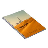 Wüsten | Dubais Skyline-Ansicht mit Kameln Notizblock (Rechte Seite)