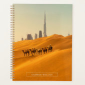 Wüsten | Dubais Skyline-Ansicht mit Kameln Planer (Vorderseite)
