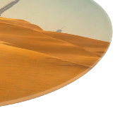 Wüsten | Dubais Skyline-Ansicht mit Kameln Schneidebrett (Ecke)