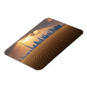 Wüsten | Dubais Skyline View von Sand Dune Magnet (Linke Seite)