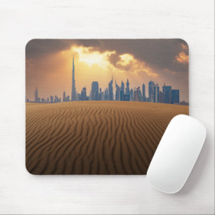 Wüsten   Dubais Skyline View von Sand Dune Mousepad