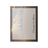 Wüsten | Dubais Skyline View von Sand Dune Notizblock (Rotiert)