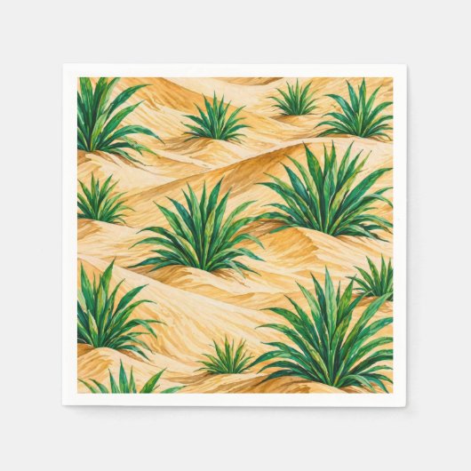 Wüsten-Dünen-Agave-Muster Serviette (Vorderseite)