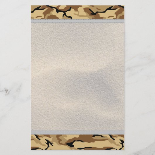 Wüsten-FarbCamouflage mit Sand-Hintergrund - nicht Briefpapier (Vorderseite)
