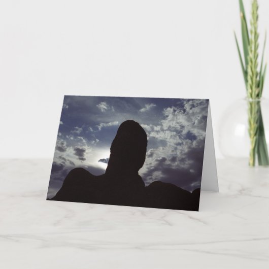 Wüsten-Felsen-Silhouette: Bogen-Nationalpark-Foto Karte (Vorderseite)