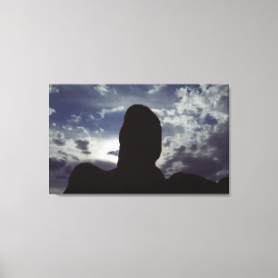 Wüsten-Felsen-Silhouette: Bogen-Nationalpark-Foto Leinwanddruck