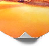 Wüsten-Glut – Radiant Fox Kunstposter Poster (Ecke)