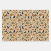Wüsten-Grüner-Kaktus-Halloween Geschenkpapier Set (Vorderseite)