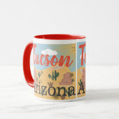 Wüsten-Illustration Tucsons Arizona Tasse (Vorderseite Links)