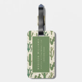 Wüsten-Kaktus-Muster SüdwestGeo-Schritt-| Gepäckanhänger (Rückseite vertikal)