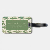 Wüsten-Kaktus-Muster SüdwestGeo-Schritt-| Gepäckanhänger (Rückseite horizontal)