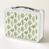 Wüsten-Kaktus-Muster SüdwestGeo-Schritt-| Metall Brotdose (Rückseite)