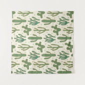 Wüsten-Kaktus-Muster SüdwestGeo-Schritt-| Wandteppich (Vorderseite)