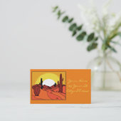 Wüsten-Kaktus-Sonnenuntergang Thunder_Cove Visitenkarte (Stehend Vorderseite)