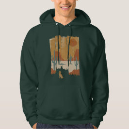 Wüsten-Kojoten-Sonnenuntergangslandschaft Hoodie