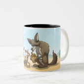 Wüsten-Krug-Band-Tasse Zweifarbige Tasse (VorderseiteRechts)