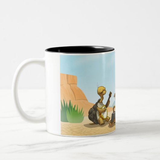 Wüsten-Krug-Band-Tasse Zweifarbige Tasse (Links)