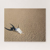 Wüsten | Kuhschädel auf dem Wüstenboden Puzzle (Horizontal)