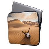 Wüsten | Kuhschädel - Sanddünen Laptopschutzhülle (Vorderseite Links)
