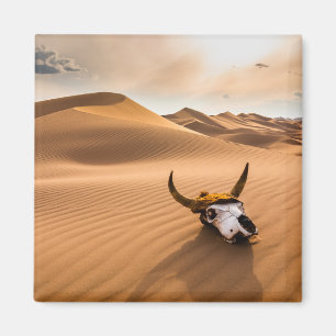 Wüsten Kuhschädel - Sanddünen Magnet